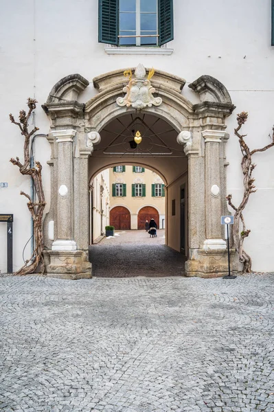 Varna Bolzano Italia Enero 2022 Vista Abadía Novacella Invierno — Foto de Stock
