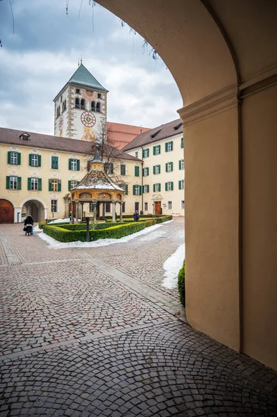 Varna Bolzano Italia Enero 2022 Vista Abadía Novacella Invierno —  Fotos de Stock