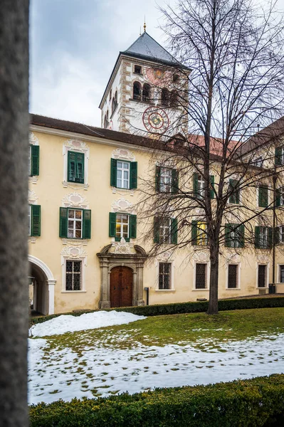 Varna Bolzano Gennaio 2022 Veduta Dell Abbazia Novacella Inverno — Foto Stock