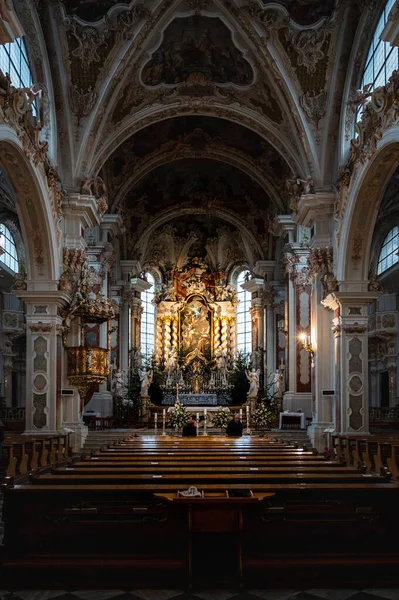 Varna Bolzano Italy January 2022 Interior Cathedral Novacella Abbey — 图库照片