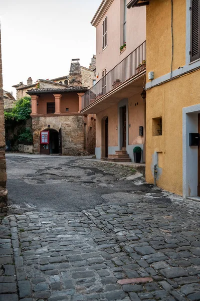 Alte Mittelalterliche Straße Bevagna Italien — Stockfoto