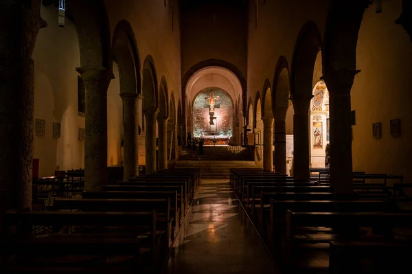 Interieur Van Oude Kerk Bevagna Italië — Stockfoto