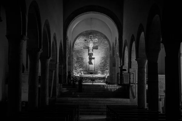 Interieur Van Oude Kerk Bevagna Italië — Stockfoto