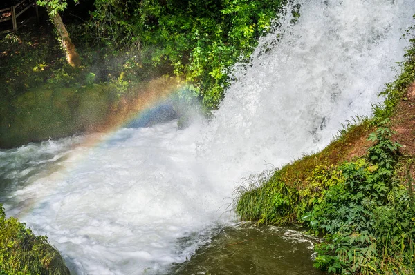 stock image The Cascata delle Marmore (Marmore Falls) is a man-made waterfall created by the ancient Romans located near Terni in Umbria region, Italy.