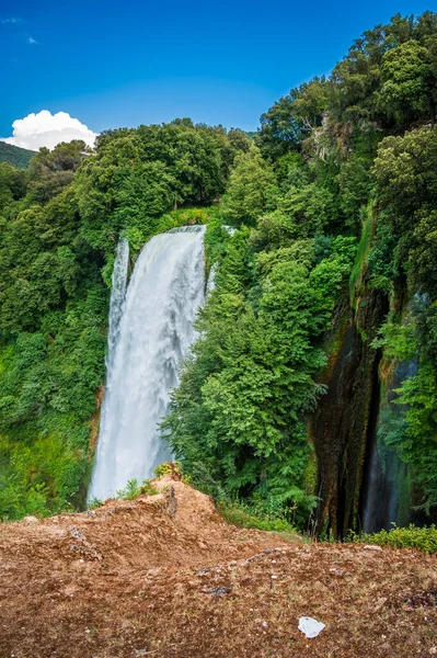 Cascata Delle Marmore Marmore Falls Man Made Waterfall Created Ancient — Stock Photo, Image
