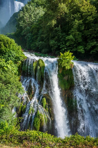 Каската Делле Мармор Marmore Falls Искусственный Водопад Созданный Древними Римлянами — стоковое фото