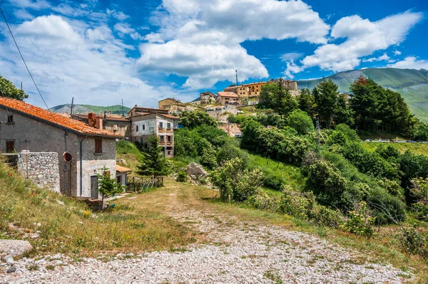 stock image Beautiful view of the village Castelluccio, Norcia, Italy.