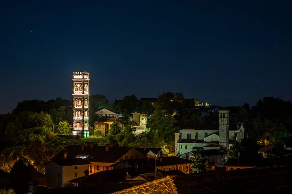 Night View Cassacco Castle Friuli Italy — Stock Photo, Image