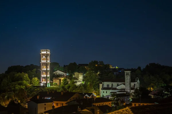 Vista Nocturna Del Castillo Cassacco Friuli Italia —  Fotos de Stock