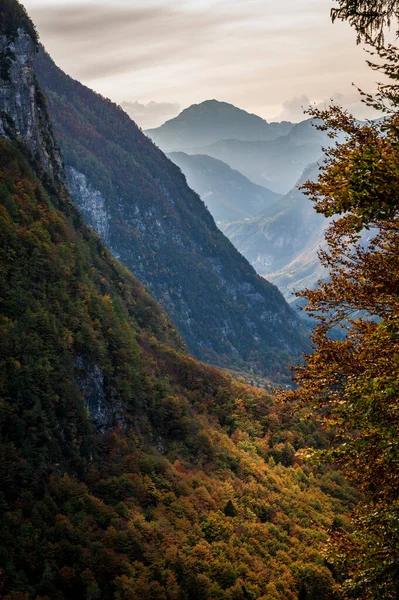 Красивый Осенний Пейзаж Горах — стоковое фото