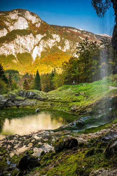 Красивый Пейзаж Озера Горах — стоковое фото