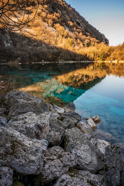 Vista Para Lago Cornino Itália — Fotografia de Stock