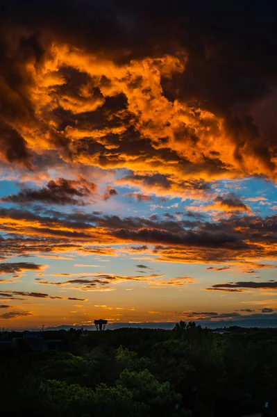 Beautiful Sunset Sky Dramatic Clouds — Stock Photo, Image