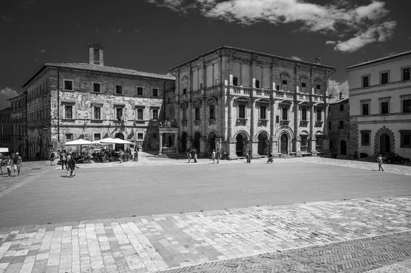 Италия Монтепульчано Июня 2022 Года Средневековая Архитектура Города Монтепульчано — стоковое фото