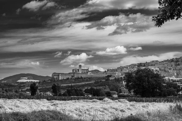 Чудовий Вид Стародавнє Місто Ассізі Умбрія Італія — стокове фото
