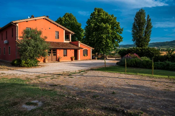 Красивый Вид Дом Ассизи Италия — стоковое фото