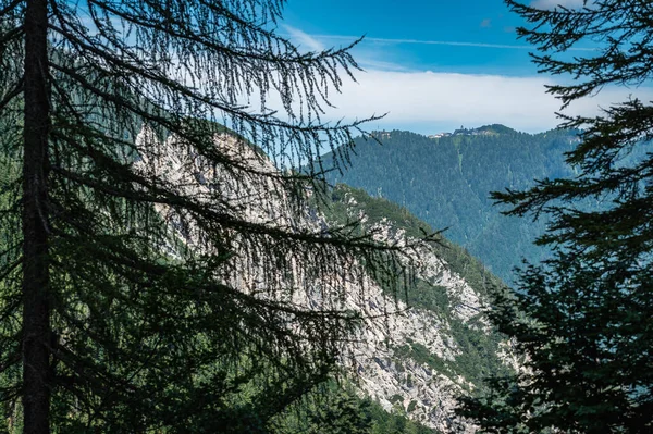 Красивый Вид Горы Селла Сомдонья Италия — стоковое фото