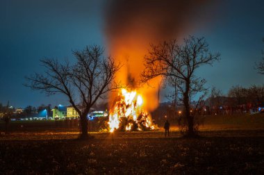 Ancient rites of epiphanic fires, Italy. Pignarul Montegnacco