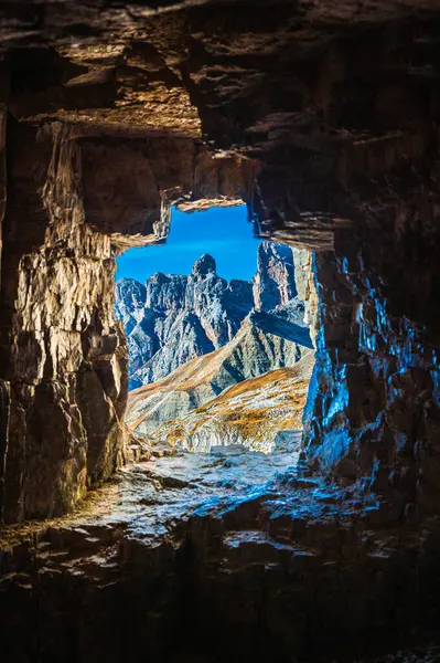 The Tre Cime di Lavaredo also called the Drei Zinnen are three distinctive battlement-like peaks, in the Sexten Dolomites of northeastern Italy.