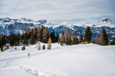 Karlı La Val, Alta Val Badia, Güney Tyrol, İtalya