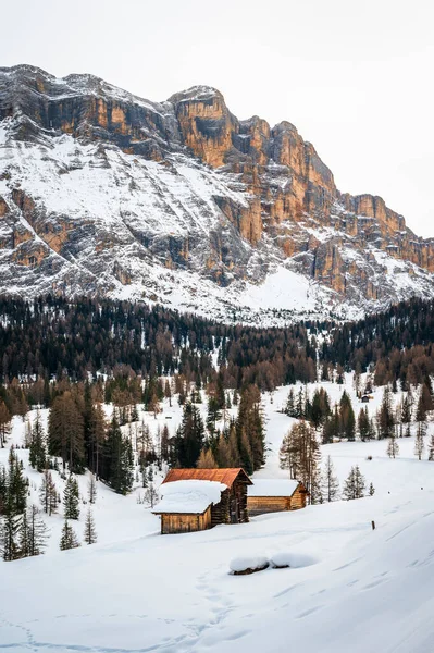 Сцена Снежного Валя Альта Валь Бадия Южный Тироль Италия — стоковое фото
