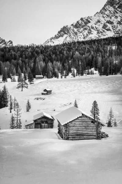 Pintoresca Toma Nieve Val Alta Val Badia Tirol Del Sur —  Fotos de Stock