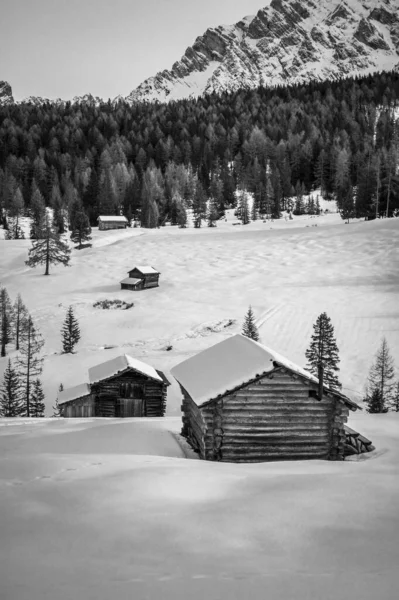 Scenic Shot Snowy Val Alta Val Badia South Tyrol Italy — Stock Photo, Image