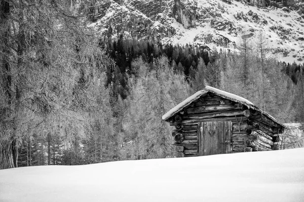 Scenic Shot Snowy Val Alta Val Badia South Tyrol Italy — Stock Photo, Image