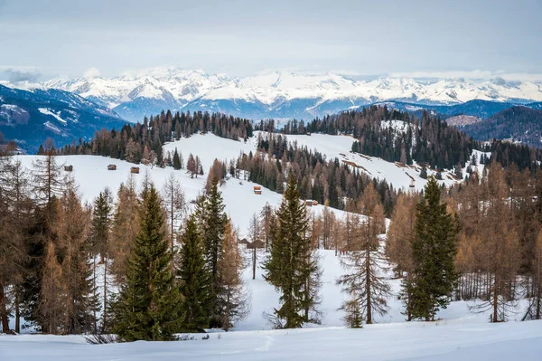 Сценічний Знімок Снігу Валь Альта Вал Бадія Південний Тіроль Італія — стокове фото