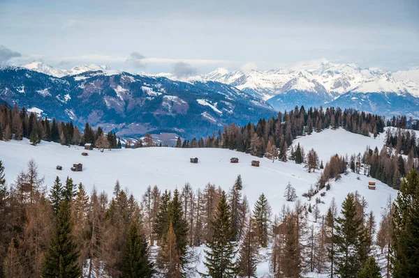Pintoresca Toma Nieve Val Alta Val Badia Tirol Del Sur — Foto de Stock