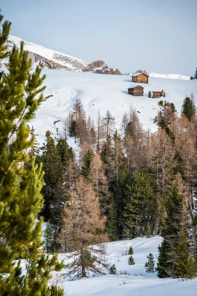 Karlı Val Alta Val Badia Güney Tyrol Talya — Stok fotoğraf