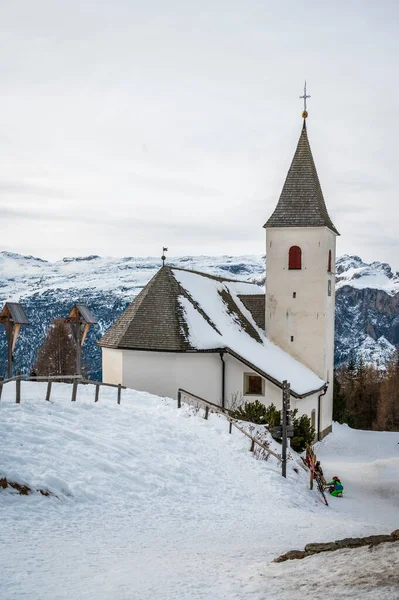 Alta Val Badia Hiver Village Val Entouré Par Les Dolomites — Photo