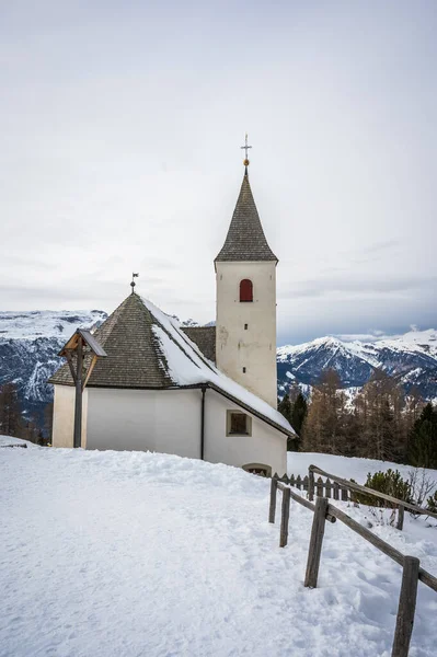 Alta Val Badia Winter Das Dorf Val Umgeben Von Den — Stockfoto