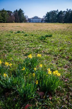 Villa Manin, Venedik Valisi 'nin eski konutu. Günbatımının renkleri. Passariano, Codroipo