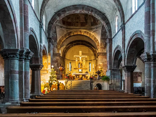 Εσωτερικό Του Αρχαίου Καθεδρικού Ναού Στο San Candido Ιταλία — Φωτογραφία Αρχείου