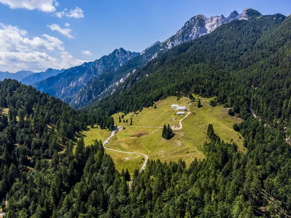 Vue Aérienne Panoramique Montagne Val Dogna Italie — Photo