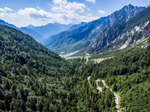 Scenic Aerial Shot Val Dogna Mountain Italy — Stock Photo, Image