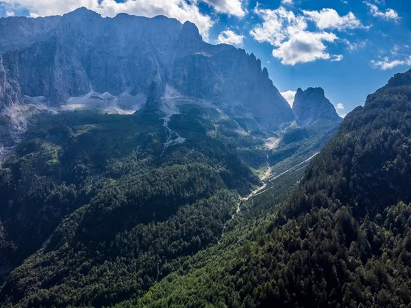 Пейзажный Снимок Воздуха Горы Валь Донья Италия — стоковое фото