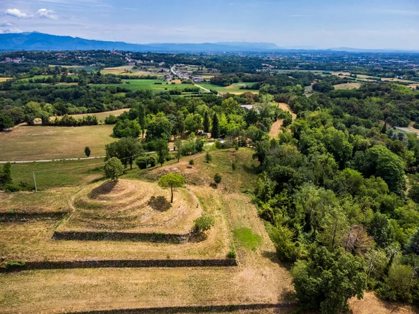 stock image aerial shot of Forte di Fagagna, Italy