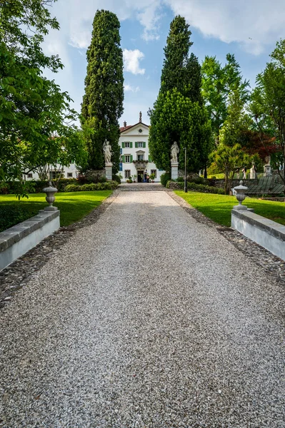 Pintoresco Plano Hermoso Jardín Villa Moruzzo Italia —  Fotos de Stock