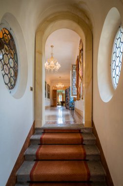 interior shot of beautiful villa in Moruzzo, Italy clipart
