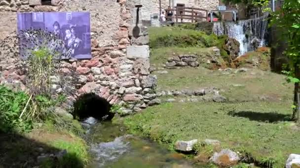 Rasiglia Small Village Springs Umbria — Stock Video
