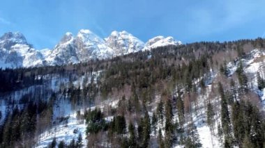 Tarvisio bölgesindeki Riofreddo Vadisi 'nin büyüsü. Kışın vahşi doğa