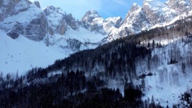 Tarvisio bölgesindeki Riofreddo Vadisi 'nin büyüsü. Kışın vahşi doğa