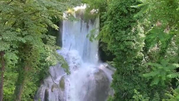 Die Majestät Des Marmore Wasserfalls Traumumbrien — Stockvideo