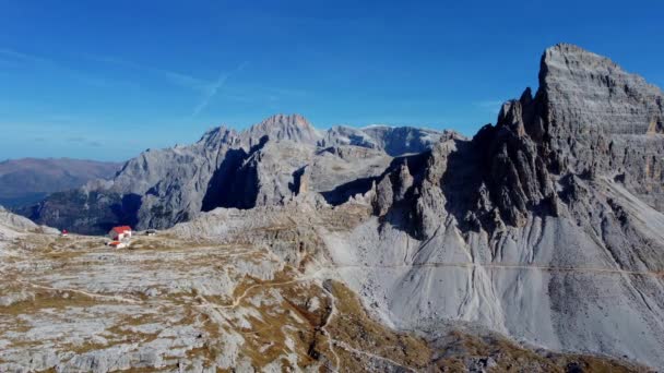 Tre Cime Lavaredo Majestic Wild Dolomites — Stock Video