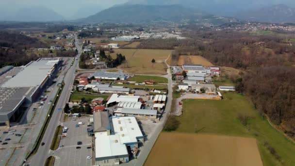 Zona Artesanía Industrial Entre Las Colinas Morrenas Del Centro Friuli — Vídeos de Stock