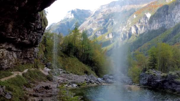 Magia Natureza Cachoeira Goriuda Durante Dia — Vídeo de Stock