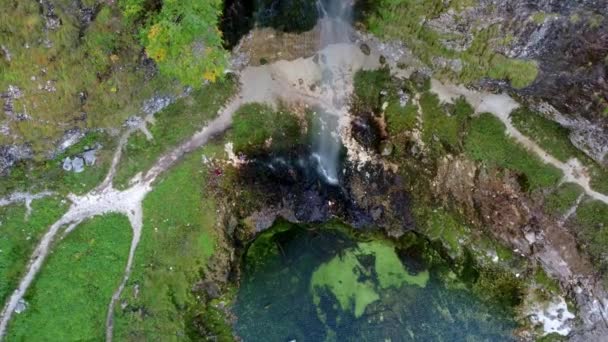 Magic Nature Waterfall Goriuda Daytime — Stock Video