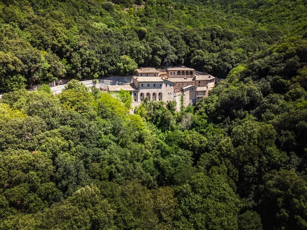 Vacker Utsikt Över Eremo Delle Carceri Italien Assisi Hermitage Fängelserna — Stockfoto